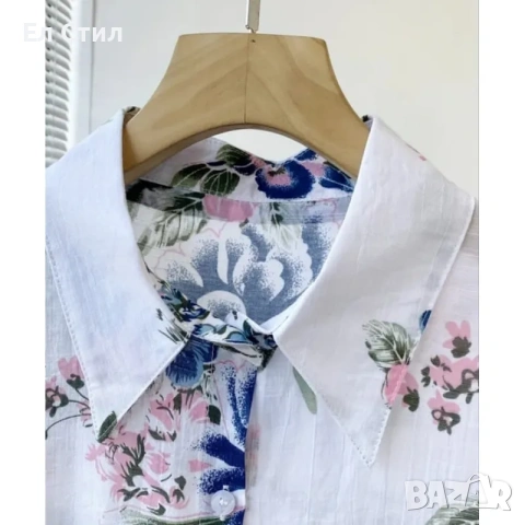 💕Дълга риза на цветя размер XXL, снимка 2 - Ризи - 54024295