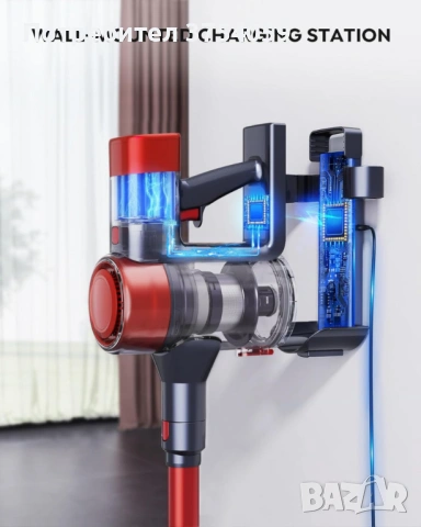 Безжична прахосмукачка Cordless Vacum Cleaner Buture VC50 Red, снимка 3 - Прахосмукачки - 53175217