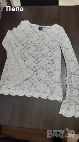 Дантелена блузка, снимка 1 - Блузи с дълъг ръкав и пуловери - 30805023
