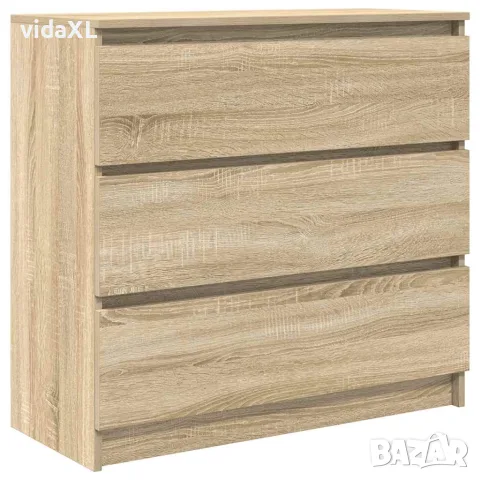 vidaXL Страничен шкаф, дъб сонома, 80x35x76 см, инженерно дърво