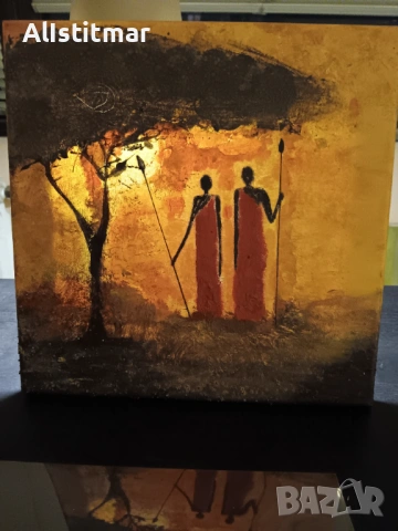 Картина, африкански мотив, акрил