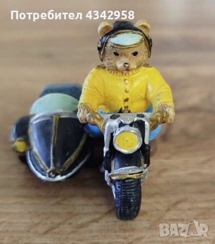 Винтидж фигурки – животни байкери на мотори.1980-1990г., снимка 3 - Антикварни и старинни предмети - 54246991