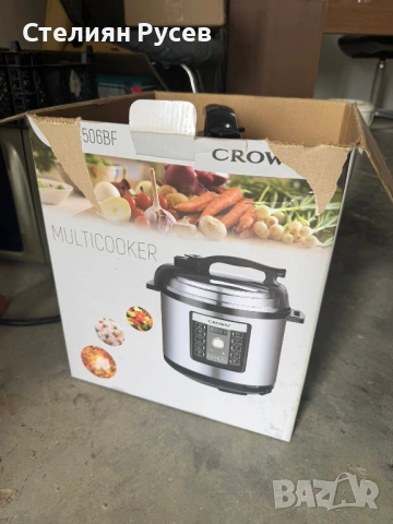 240399  Мултикукър под налягане Crown CPC-506BF, 1000W, 6 л, 11 програми - цена 35 евро или  68.45 л, снимка 3 - Мултикукъри - 53961579