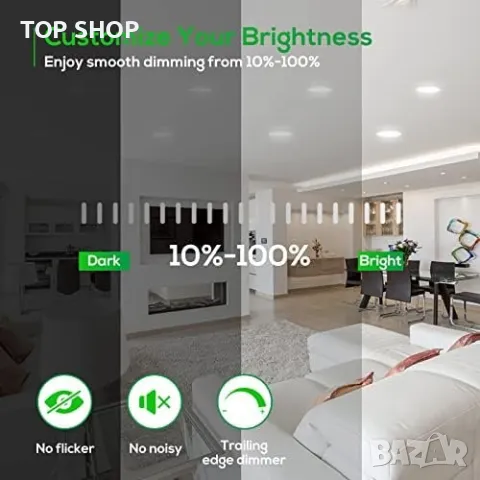 Нови 6 броя 5W LED светлини лампи за вграждане Бели /Баня Дневна Стая, снимка 8 - Лед осветление - 49956892