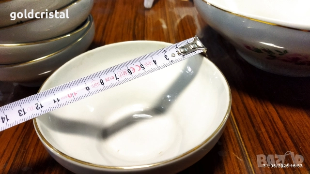 Стар български порцелан купа с купички , снимка 3 - Антикварни и старинни предмети - 52935821