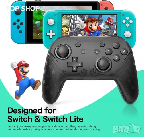 Безжичен контролер YCCTEAM Pro, Switch/Switch Lite, дистанционно управление с NFC, двойна вибрация, снимка 3 - Аксесоари - 48500112