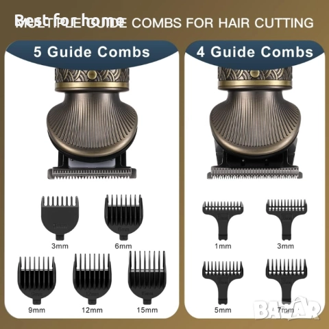 Машинка за подстригване Surker за мъже, комплект 7 в 1 с 9  гребена, снимка 4 - Машинки за подстригване - 51759451
