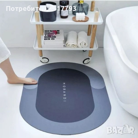 Силно абсорбиращ килим за баня против хлъзгане