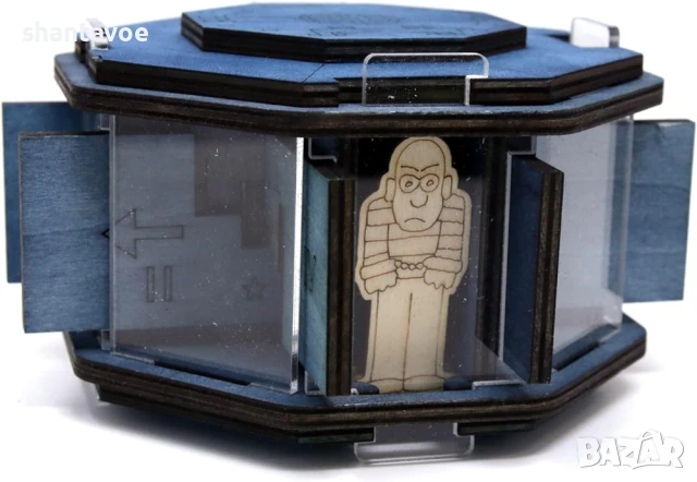 Ескейп кутия дървен пъзел с механизми за отваряне - Затвор