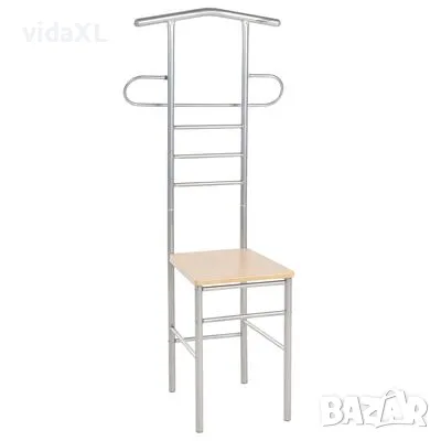 vidaXL Мъжки камериерски столове, 2 бр, метал（SKU:60651）, снимка 2 - Маси - 48979727