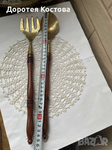 Красиви месингови прибори за готвене от Англия , снимка 4 - Прибори за хранене, готвене и сервиране - 52354544