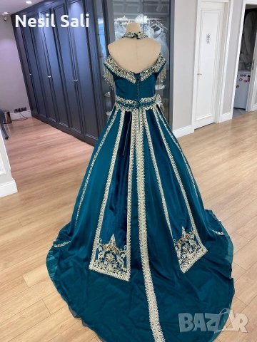 Кафтан за къна зелен цвят, снимка 4 - Рокли - 53251635