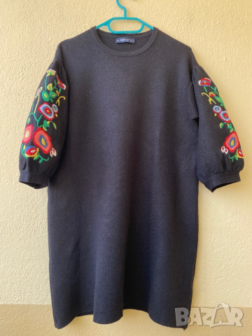 Рокля плетово с бродерии ZARA - EUR S, снимка 6 - Рокли - 44707911