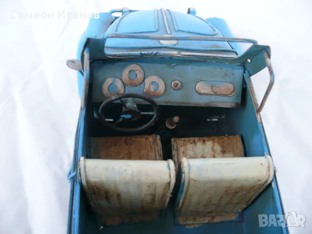 Интересна стара голяма метална кола костенурка кабрио #1772, снимка 5 - Антикварни и старинни предмети - 48104750