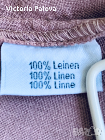 Рокля-туника скъп бранд DEERBERG Германия 100% еко лен, снимка 3 - Рокли - 36550380