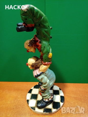 Стара Статуетка на Два Клоуна от Полиризин Valentino/Италия, снимка 8 - Статуетки - 52577268