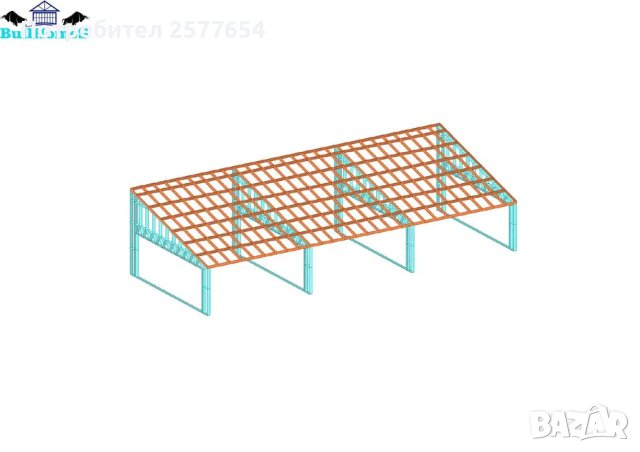 Конструкция за Гараж,Паркинг-97,3м², снимка 3 - Строителни материали - 44198374