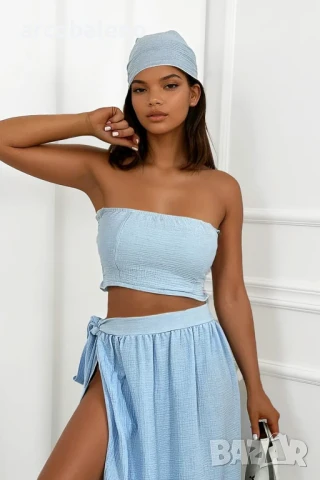 Дамски комплект от три части от муселин Bonita, 3цвята , снимка 3 - Комплекти - 51057281