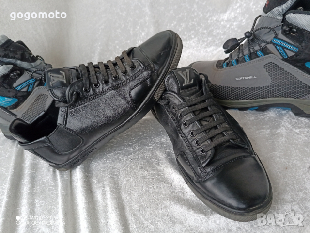 Limited Edition КАТО НОВИ LOUIS VUITTON® ORIGINAL LV TRAINER 100% BLACK LEATHER SNEAKER 39 - 40, снимка 14 - Ежедневни обувки - 44572285