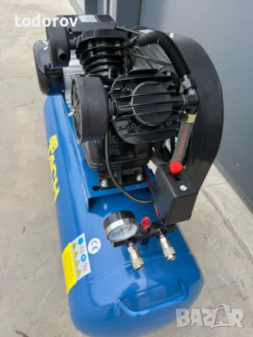 ПРОМЦИЯ 2025 Компресор за въздух 100L 3 НР / 2.2 кв усилен дебит 8 бара - 360 л/м, снимка 3 - Компресори - 49512142
