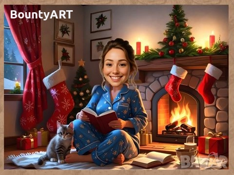 Коледни карикатури с предварителна заявка! Промо цена!, снимка 9 - Коледни подаръци - 52044507