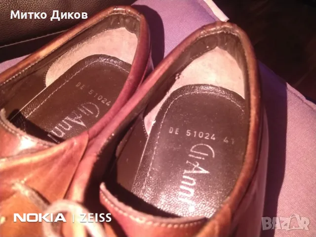 GIANNI маркови обувки официални естествена кожа № 42 реален като нови, снимка 3 - Официални обувки - 47947452