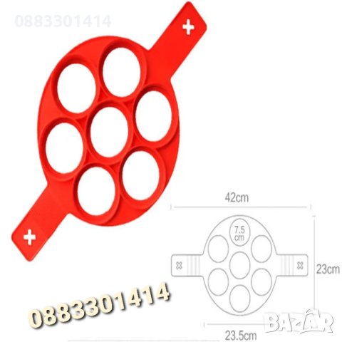 Силиконова форма за яйца и палачинки , снимка 4 - Прибори за хранене, готвене и сервиране - 42354087