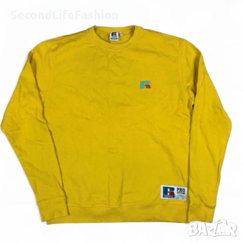 Мъжки суитшърт Russell Athletic Premium Pro жълт размер M