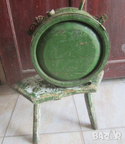 Зелено буре бъкел с дръжка от синджир, снимка 10 - Антикварни и старинни предмети - 29120942