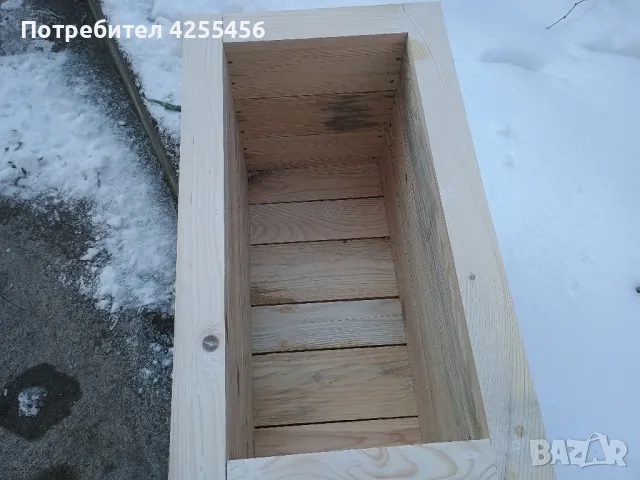 дървени кашпи , снимка 2 - Саксии и кашпи - 49233305