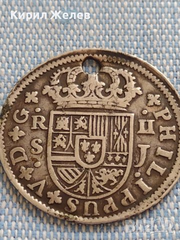 Сребърна монета 2 реала 1723г. Филип пети Севиля Испания 18689, снимка 5 - Нумизматика и бонистика - 42929938
