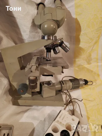 Бинокулярен микроскоп Amplival Carl Zeiss Jena, снимка 8 - Лаборатория - 56215702