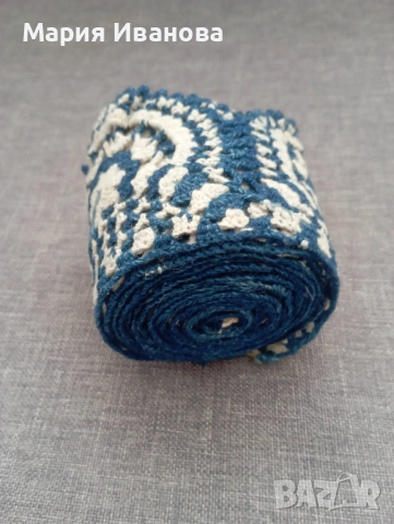 плетена дантела на една кука; на лента, снимка 8 - Декорация за дома - 53913621