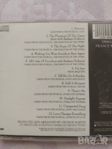 Jose Carreras – José Carreras Sings Andrew Lloyd Webber - матричен диск музика, снимка 2 - CD дискове - 51609546