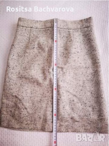 Бежева къса пола, S размер, снимка 3 - Поли - 30385232