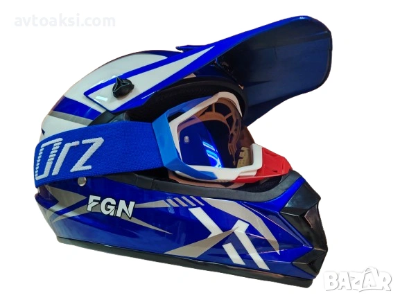 Каска Крос Мотор/Скутер/Бъги/Вело/АТВ с Очила