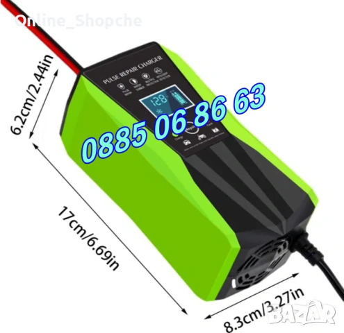 Зарядно за акумулатор 12V 10A, импулсно зарядно за акумулатор 12V 10A, снимка 3 - Аксесоари и консумативи - 54097972