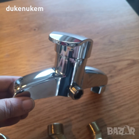 Смесител за душ – стенен, едноръкохватков, хром, G 1/2, снимка 9 - Смесители - 53372502