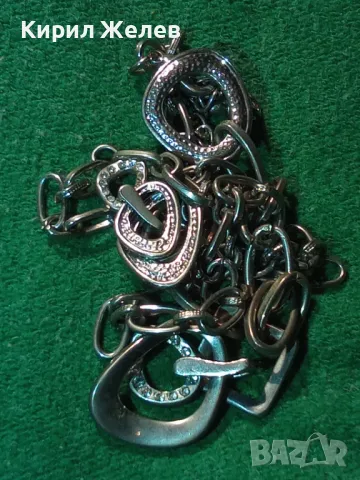 ШИКОЗНО ПОСРЕБРЕНО ФЕШЪН АРТ КОЛИЕ ОГЪРЛИЦА с ФАСЕТИРАНИ ЦИРКОНИ 47370, снимка 12 - Колиета, медальони, синджири - 47298467