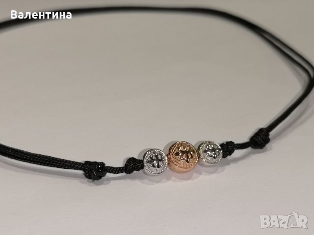 Дамски луксозен гердан Чокър от сребро и розово злато, снимка 2 - Колиета, медальони, синджири - 32114554