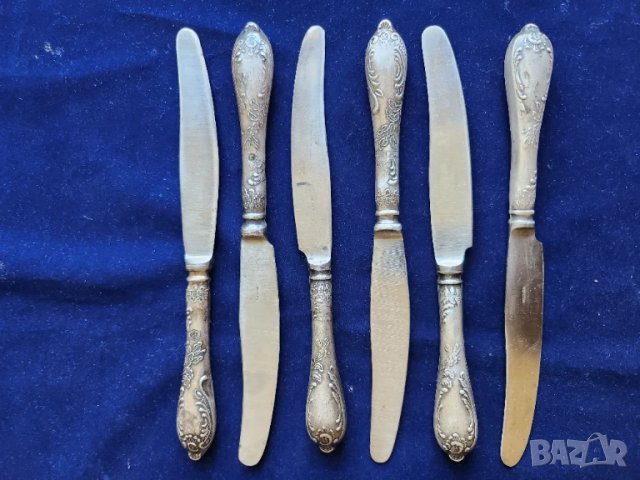 ножове от мелхиор, к-т от 6 броя , модел "Класик" на Фаберже, производство СССР