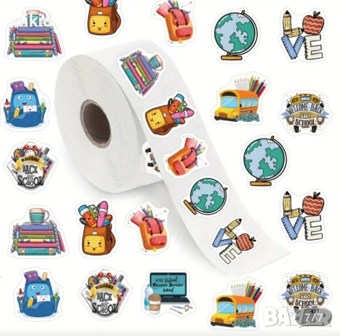 100 бр училище училищни учебни малки самозалепващи лепенки стикери за ръчна изработка за подарък, снимка 2 - Други - 53907822