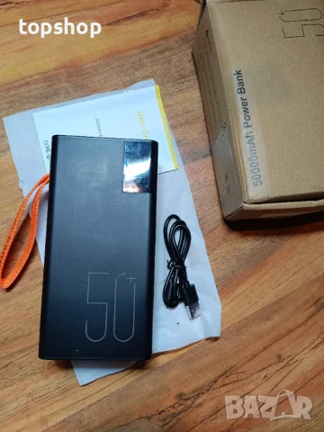 НОВА зарядна батерия 50000mAh / 185Wh / 22.5W Power Bank / пауър банк / външна батерия с фенерче..., снимка 8 - Друга електроника - 50577314