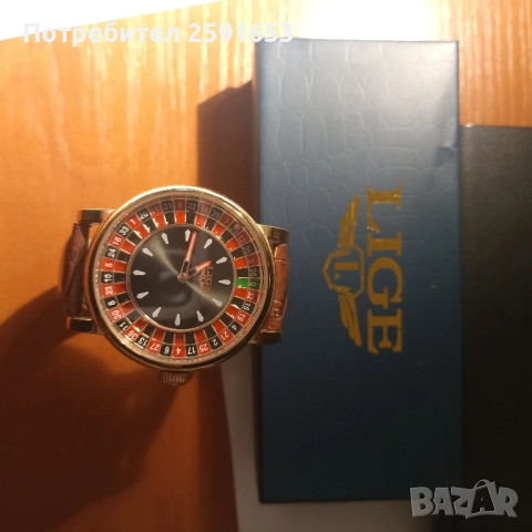 Мъжки часовник Lige - тип Казино, снимка 3 - Мъжки - 51854604