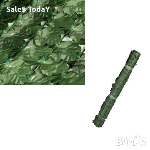 Декорация за тераса, Преграда за балкон с искуствени листа, Пергола за градина, 1*2,5м, снимка 2 - Декорация за дома - 49662256