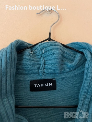 Нова тюркоазена памучна блуза с джобчета 🩵💙💚, снимка 4 - Блузи с дълъг ръкав и пуловери - 53929685