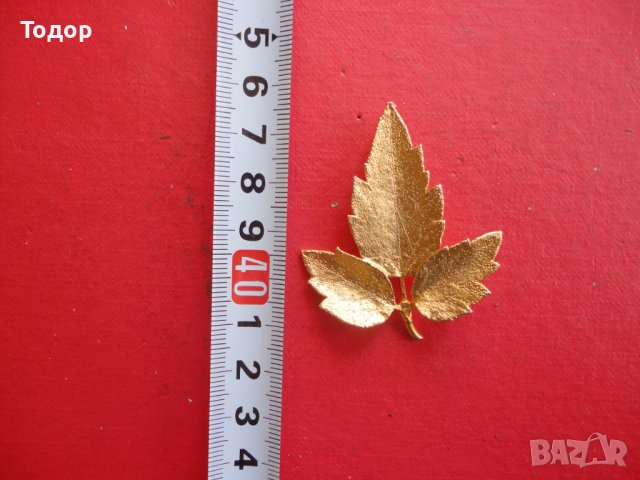 Страхотна позлатена брошка 11 
