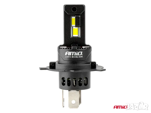 LED крушки AMiO F25 Pro Black H4 6000K 70W 12-24V CANBUS, снимка 2 - Аксесоари и консумативи - 55868728