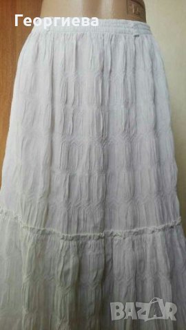 Бяла разкроена памучна пола👗🍀S,M👗🍀арт.1029, снимка 2 - Поли - 29098257