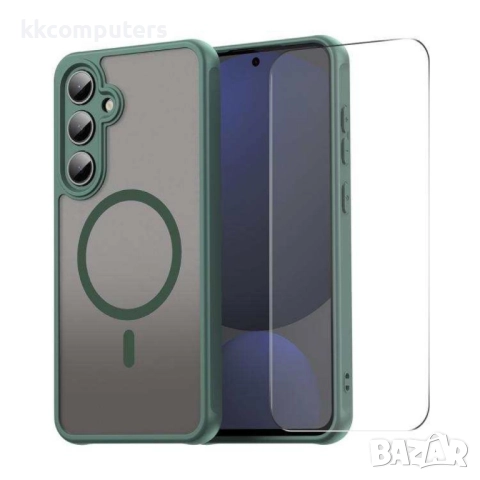 Samsung Galaxy S25 FE ENKAY PC + TPU/ MagSafe Удароустойчив Калъф и Протектор от закалено стъкло, снимка 3 - Калъфи, кейсове - 51832027